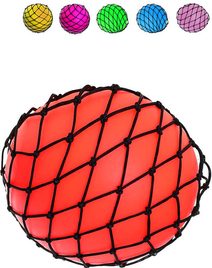 Míček gigantický strečový antistresový balónek mačkací v síťce bublinový 6 barev