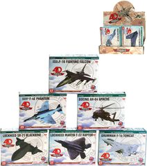Stavebnice bojové letadlo na stojánku 4D puzzle skládačka 8 druhů plast