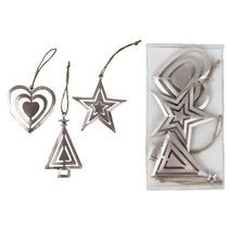 Kovové ozdoby 3 ks K1688 - 5 -7,5 x 0,6 x 6 - 8 cm