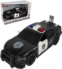 Auto černé policejní 1:20 Policie na baterie Světlo Zvuk