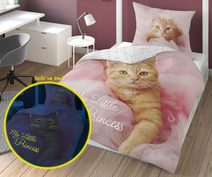 Povlečení Kotě Little Princess svítící Bavlna, 140/200, 70/80 cm