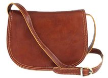Kožená crossbody dámská kabelka Enila I Fratelli koňaková hnědá