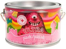 Ultra písek kinetický magický 200g růžový s glitry s formičkami v plechovce