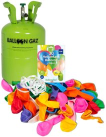 Helium set 200 l (30 balónků 23 cm + 30 ks, jednorázové)