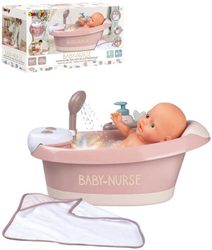 SMOBY Baby Nurse Vanička pro panenku s funkční sprchou na baterie Světlo Zvuk