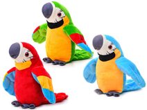 PLYŠ Pták papoušek 15cm 3 barvy *PLYŠOVÉ HRAČKY*