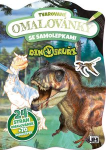 JIRI MODELS Omalovánky tvarované + samolepky Dinosauři