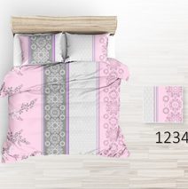 Povlečení krep Areta - růžové 140x200+70x90 cm