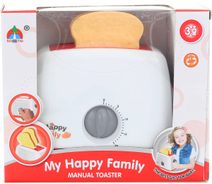 Topinkovač dětský plastový toustovač mechanická funkce set se 2 tousty