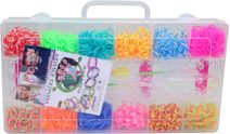 UDĚLEJ SI NÁRAMEK Gumičky LOOM BANDS 1400ks set s doplňky mix barev