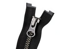 Zip kovový YKK No 5 dělitelný 2 jezdce / dvoucestný 60 cm na kožené bundy
