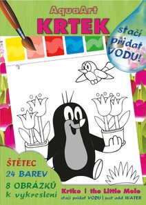 Omalovánky Stačí přidat vodu! Krtek (Krteček) 2 set s barvami a štětcem
