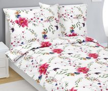 Povlečení bavlněné Bílá,Růžová 90/216