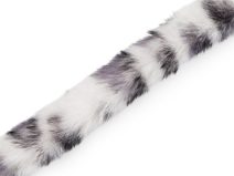 Všívací oděvní / dekorační kožešina kulatá, zvířecí vzor šíře 2,5 cm METRÁŽ