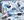 Povlečení bavlněné - 140x220, 70x90 cm modrý půlkruh