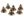 Dekorace list, 25 ks D6622 - 3 x 3 x 0,4 cm