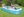 Baby Bazének s Duhovou Stříškou - 142x119x84cm - Obláček Brouzdaliště 57141