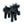 Plyšový kůň černý, 28 cm