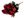 Umělá kytice růže (3 červená tmavá)