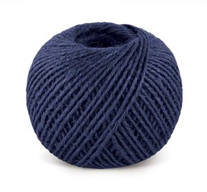 Jutový motouz Modrá 2524/560 200 g, klubko, cca 130 m, průměr 1.75 mm