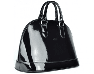 Elegantní extra lakovaná kabelka Grosso S24 černá nero do ruky Dámské kabelky