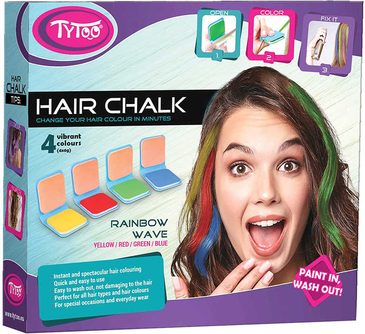 Křídy dětské na vlasy duhové barevné Rainbow set 4ks v krabici