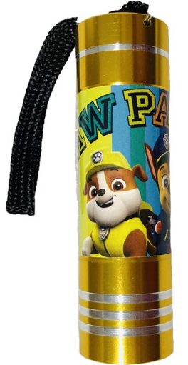 Dětská hliníková LED baterka Paw Patrol žlutá Hliník, Plast, 9x2,5 cm