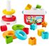 Fisher Price Baby Herní Set - Kostky a Pyramida - 2v1 Vkládací + Navlékací Kroužky