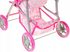 Kočárek golfové hole růžový srdíčka s košíkem pro panenku miminko