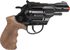 Dětská policejní kapslovka revolver Gold collection černý kovový 12 ran na kapsle