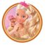 Panenka Steffi těhotná princezna 29cm zlatý set s kolébkou a miminkem