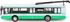 Trolejbus kovový bílo-zelený 16cm zpětný nátah v CZ krabičce