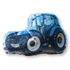 Tvarovaný mikroplyšový polštářek Traktor modrý Polyester, 34x24 cm