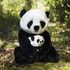 Plyšová panda 27 cm s baby