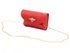Kožená malá dámská crossbody kabelka na řetízku tmavě modrá