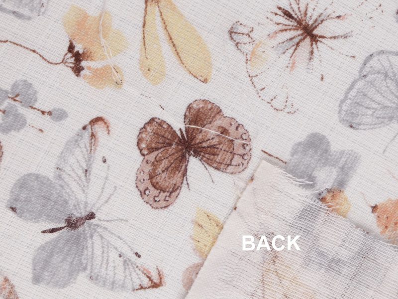 Bavlněná plenkovina / mušelín motýli METRÁŽ