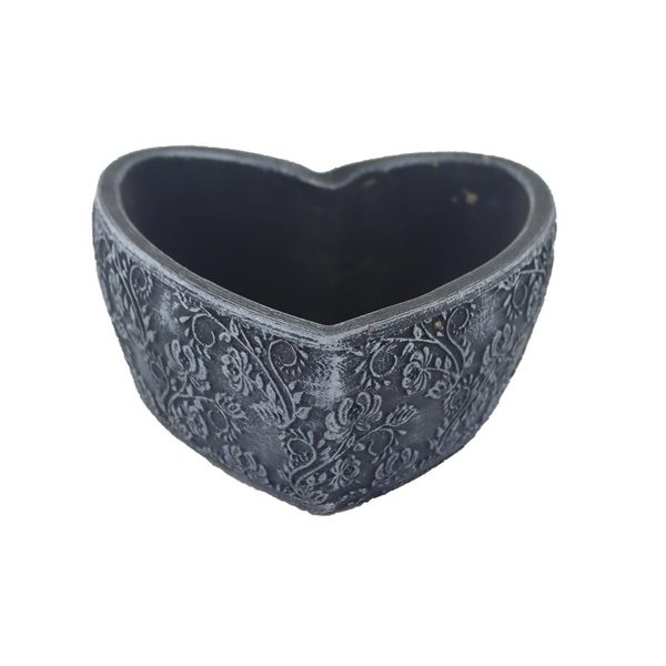 Cementový obal k osázení srdce X7072/2 - 20 x 21 x 7.2 cm