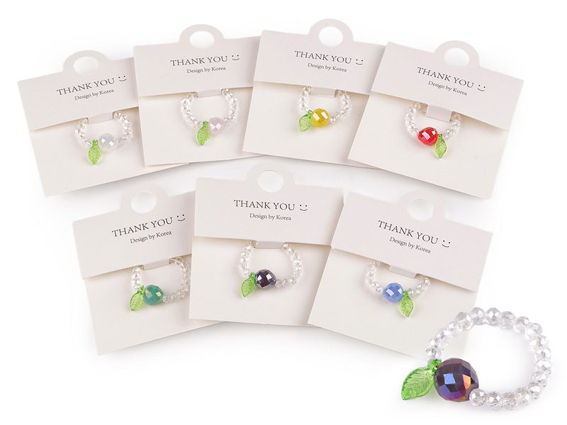 Prsten pružný z broušených korálků s AB efektem