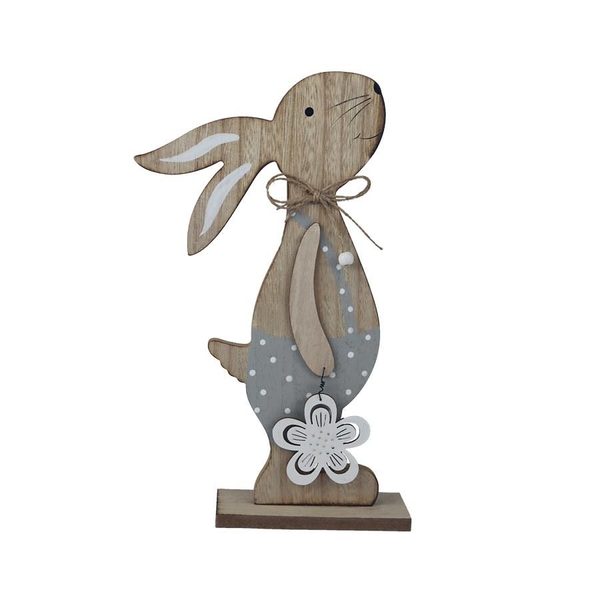 Dekorace zajíc D5018/2 - 19 × 5 × 30 cm