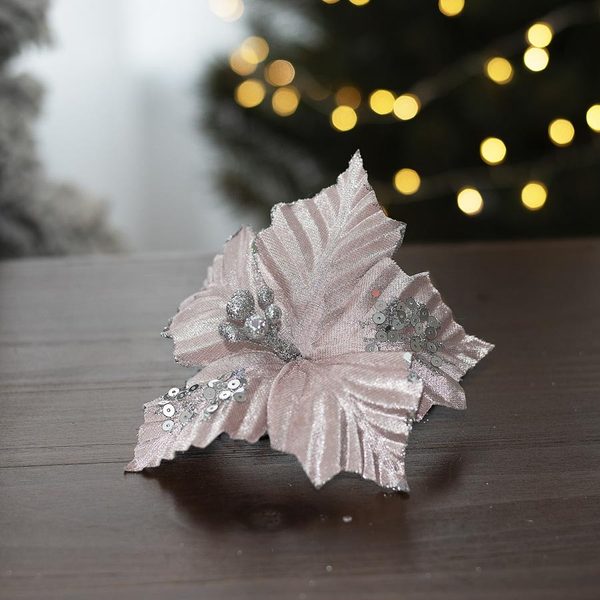 Dekorační květ vánoční hvězda 20 cm X3582/3