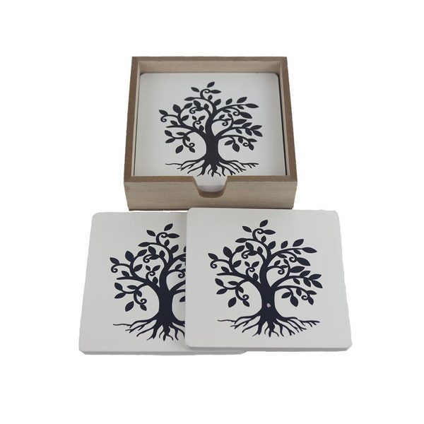 Dřevěné podtácky, 6 ks D6807 - 11 cm