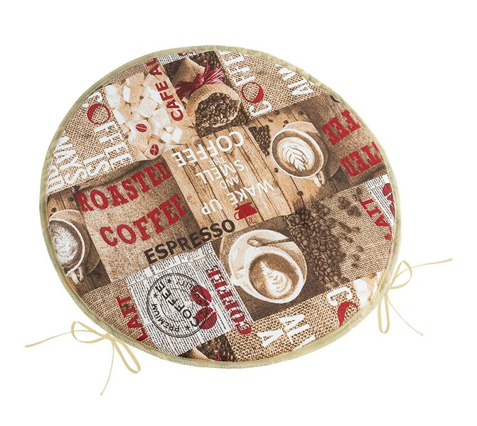 Sedák EMA kulatý hladký Hnědá,Červená 79/560 průměr 40 cm