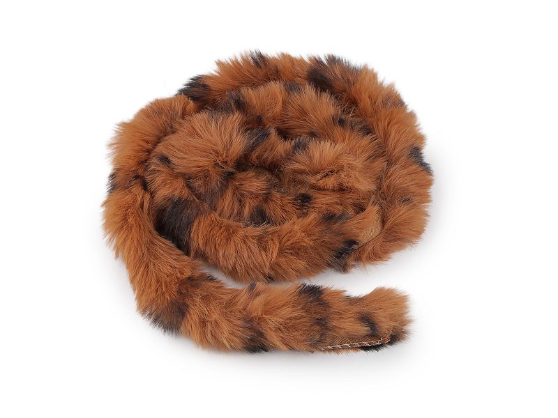 Všívací oděvní / dekorační kožešina kulatá zvířecí vzor šíře 4 cm METRÁŽ