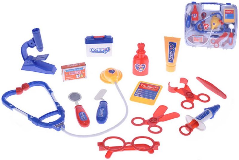 Set doktorský dětské lékařské potřeby v kufříku 14ks plast