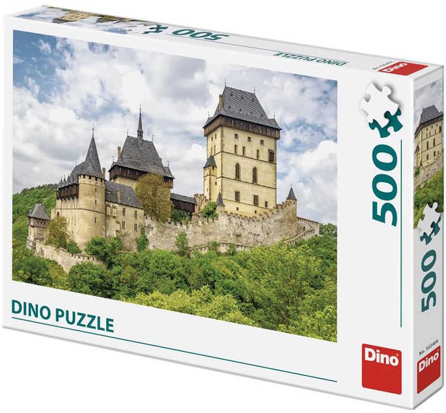 Puzzle Hrad Karlštejn foto 500 dílků 47x33cm skládačka v krabici