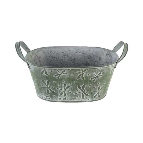 Květináč plechový K2649/1 - 23 x13 x 10.5/14,5 cm