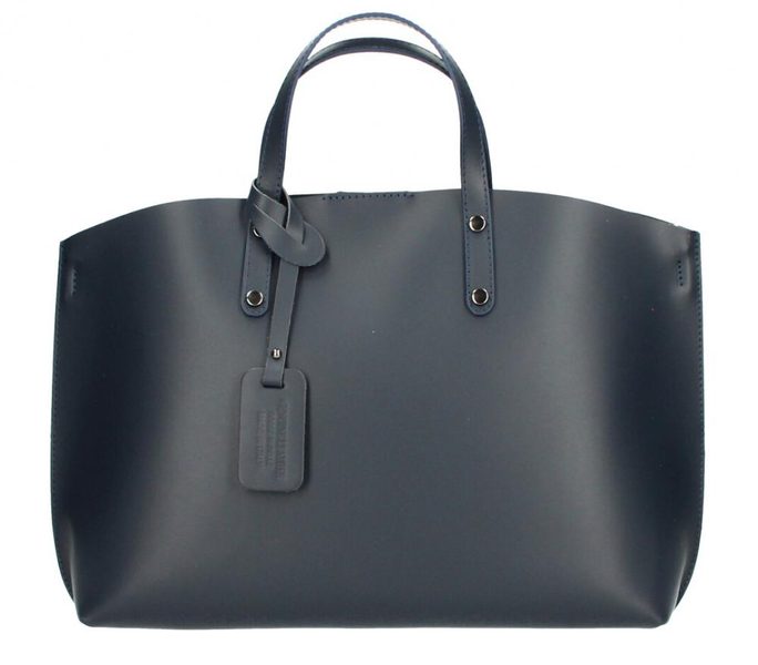 Kožená velká tmavě modrá dámská kabelka Casilda