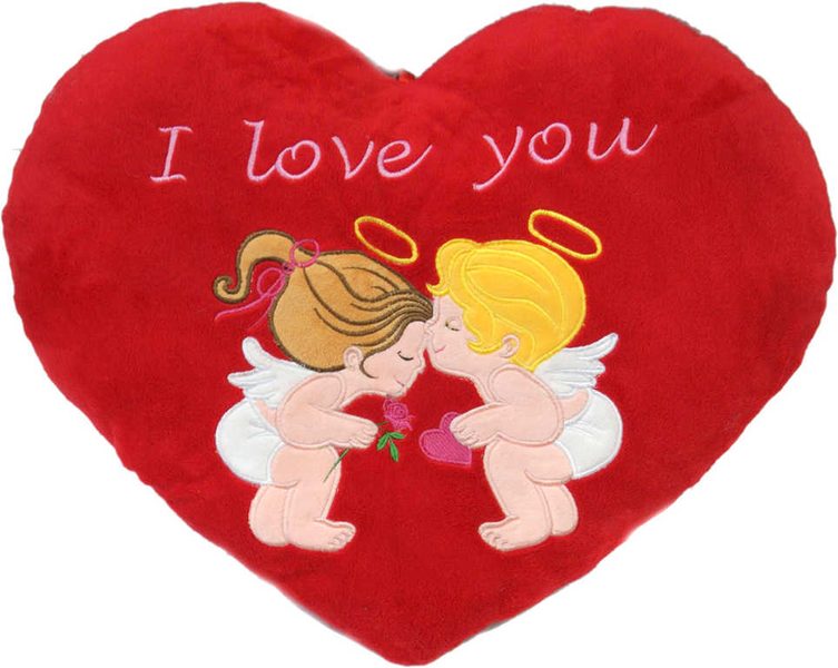 PLYŠ Srdíčko I Love You 37x30cm andílci