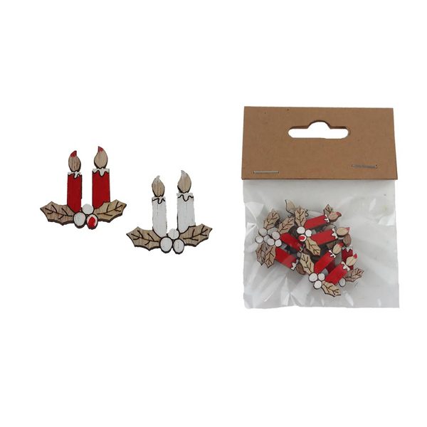 Dekorace svíčka, 8 ks D6341 - 2,5 x 0,3 x 2,3 cm