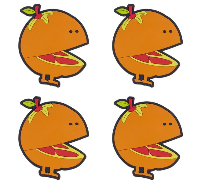 Podtácek sada 4 ks Oranžová 1100/059 10x10 cm - 4ks